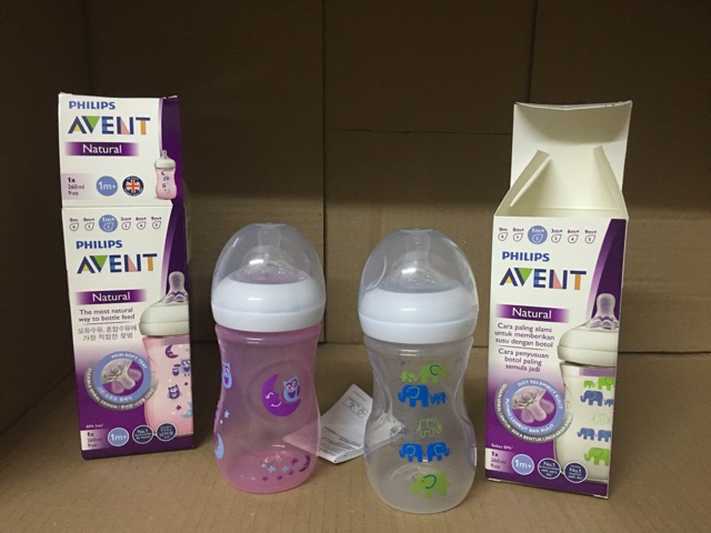 bình sữa Avent natural ( mô phỏng tự nhiên ) 125ml, 260ml, 330ml