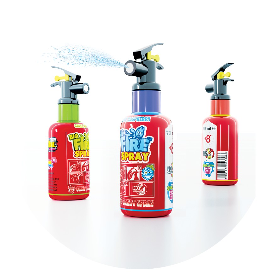 ( Bán sỉ ) Lốc 15c Kẹo xịt chua Johny Bee Big Fire Spray 13gr