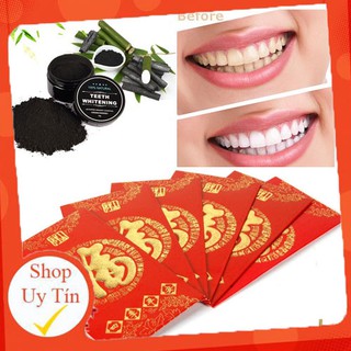 Bột than tre hoạt tính tẩy trắng răng chính hãng TEETH WHITENING-Bột tẩy trắng răng tặng bao lì xì