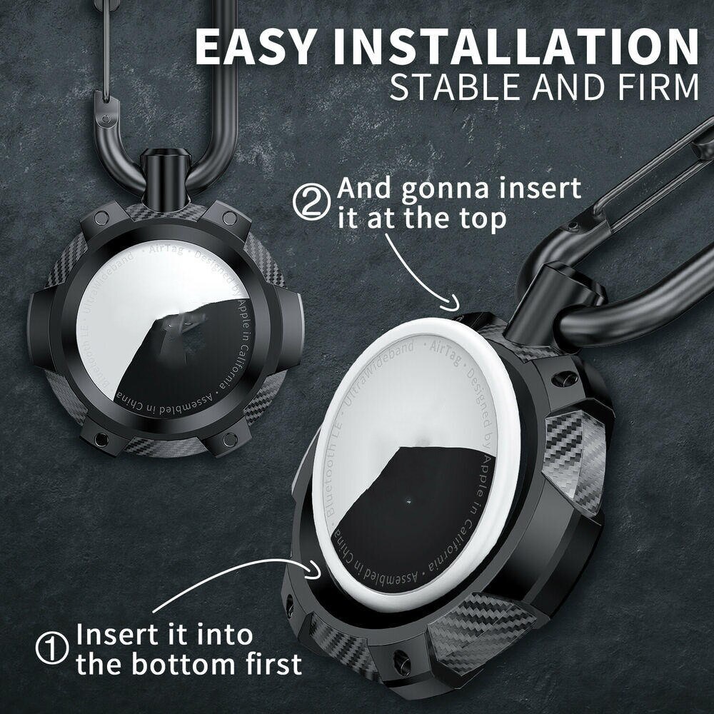 Vỏ Bảo Vệ Hộp Đựng Tai Nghe Apple Airtag Armor Có Móc Khóa Theo Dõi Air Tag 1 Pc