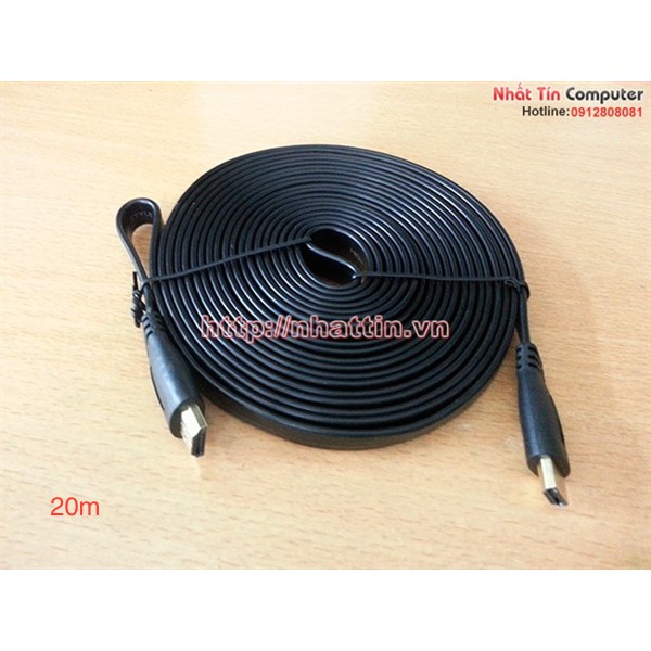 Cáp HDMI 20m Mềm Mỏng Dẹt chuẩn 1.4