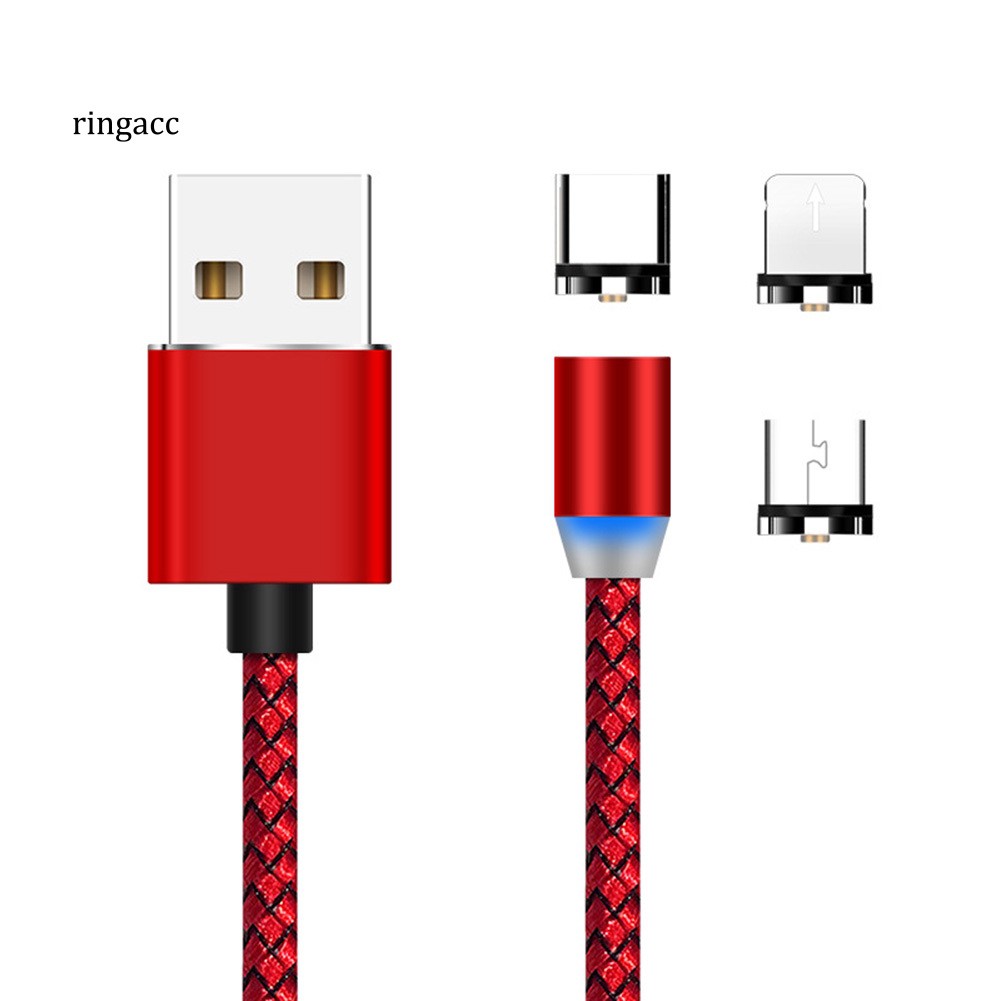 【RAC】Micro USB Type-C Magnetic Braided Charge Data Transfer Cable for Android iPhone