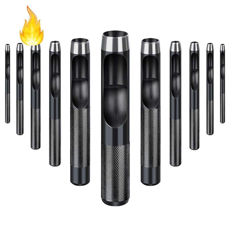 Bộ 11 Dụng Cụ Đục Lỗ Tròn Đục Lỗ Vải Bạt / Da / Vải Canvas 1-10mm
