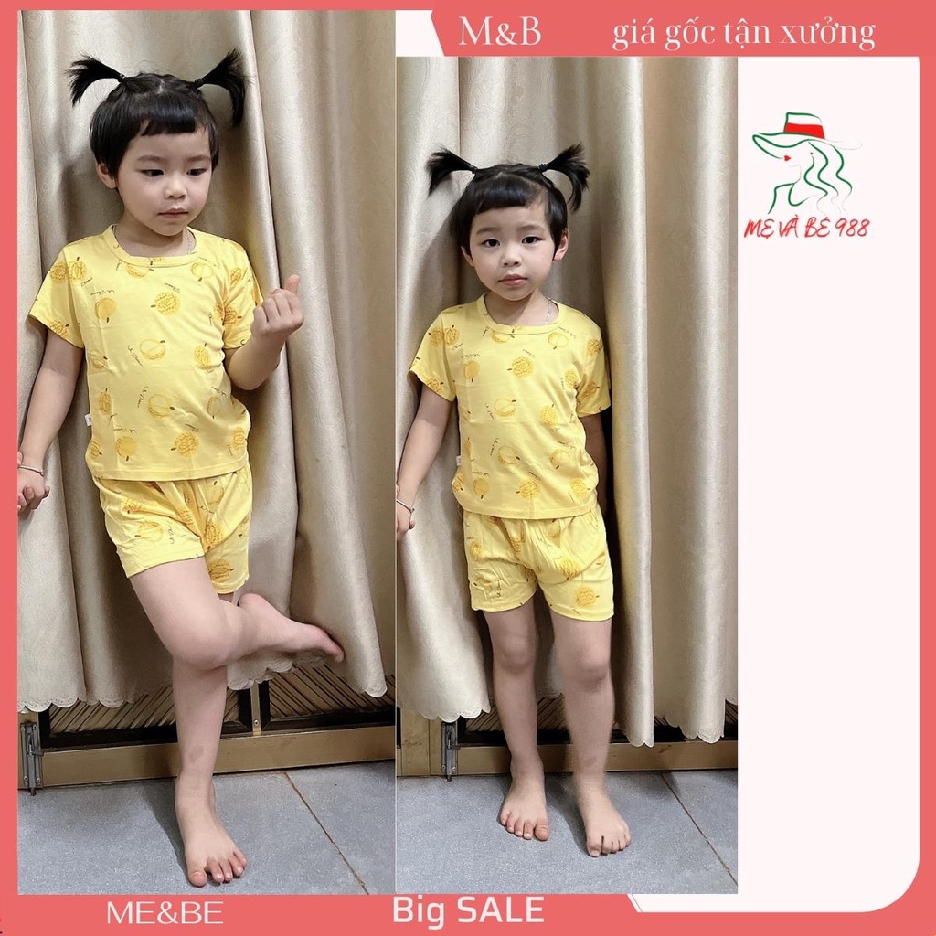 Bộ quần áo trẻ em cộc tay thun lạnh MINKY cho bé trai gái trẻ sơ sinh hàng cao cấp M&B shop MIN26