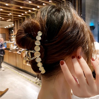 Kẹp Tóc Đính Ngọc Trai Giả Phong Cách Hàn Quốc, kẹp kim loại đính đá
