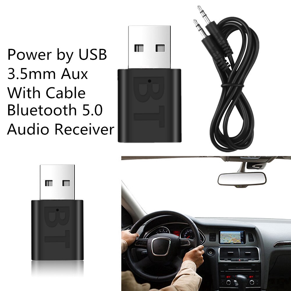 Đầu điều hợp KEBIDUMEI thu âm thanh Bluetooth 5.0 jack AUX 3.5mm