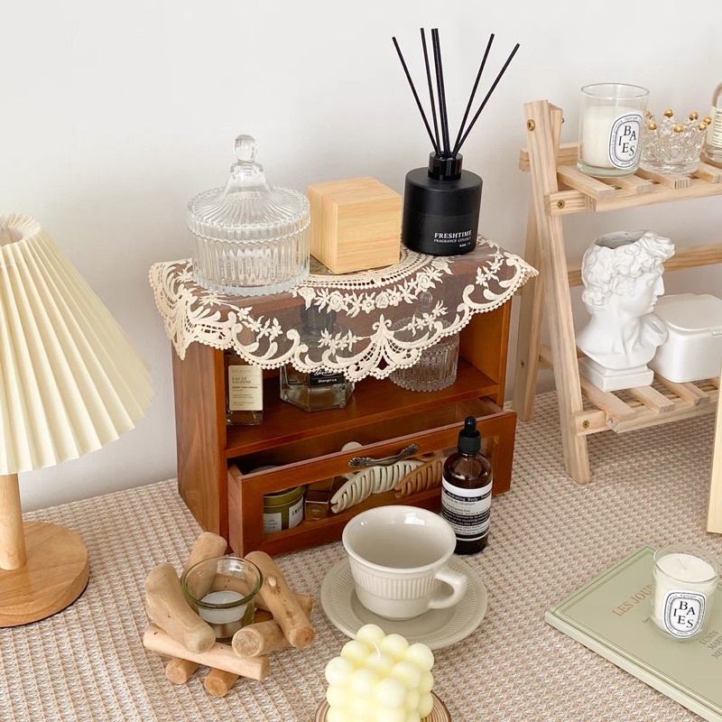 Tủ gỗ 2 ngăn để bàn đa năng -may.decor-