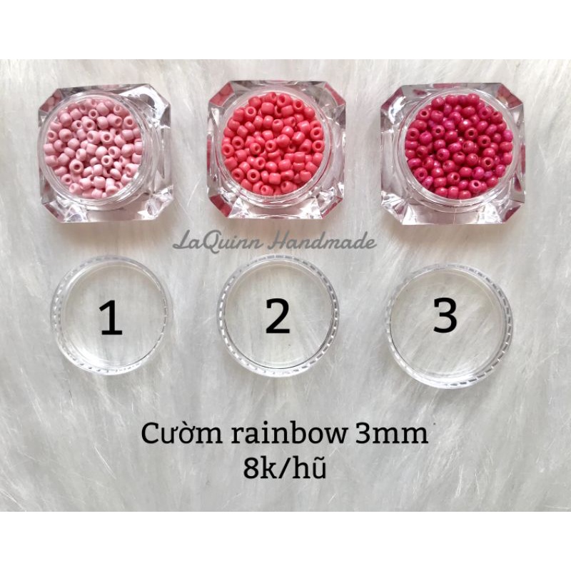 Cườm rainbow nhiều mầu sắc _ nguyên liệu handmade