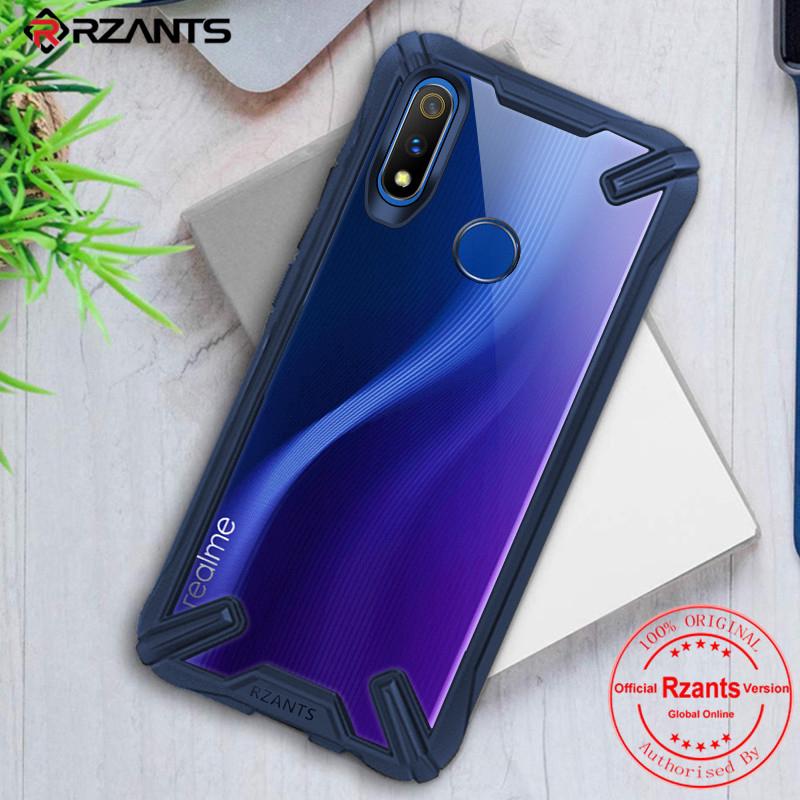 Ốp điện thoại cứng trong suốt + khung viền TPU chống sốc cho OPPO Realme 3 Pro