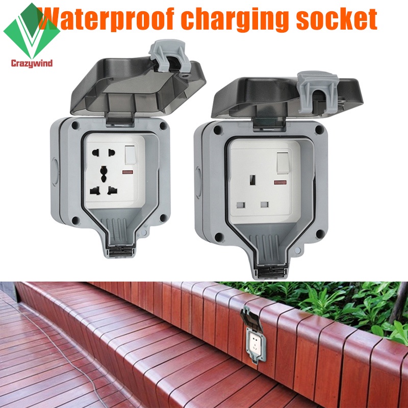 Ổ Cắm Điện Chống Nước Chống Mưa Ngoài Trời IP66 Tiện Dụng
