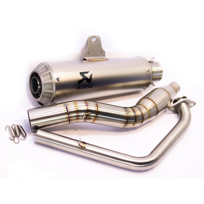 Pô Akrapovic R3 + Cổ Bầu Hơi Inox 304 Tổ Ong Gắn Các Dòng Xe Máy