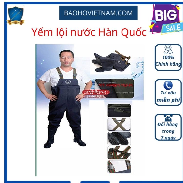 Quần lội nước Hàn Quốc, Yếm bảo hộ lội nước nhập khẩu chính hãng