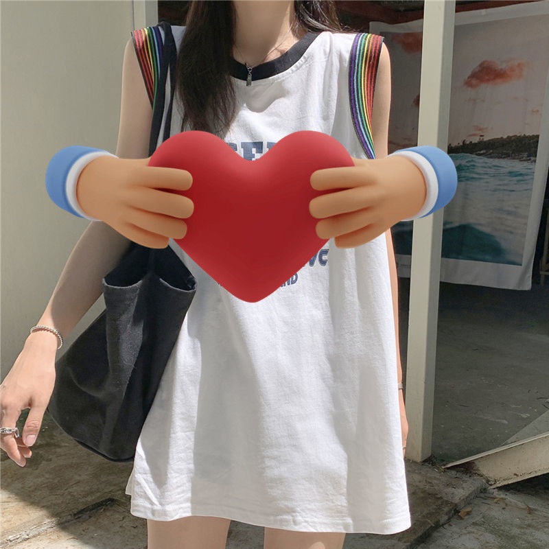 Jiashucheng Áo Thun Ba Lỗ Thể Thao Dáng Rộng Phong Cách Đường Phố Mỹ Thời Trang Mùa Hè Dành Cho Nữ