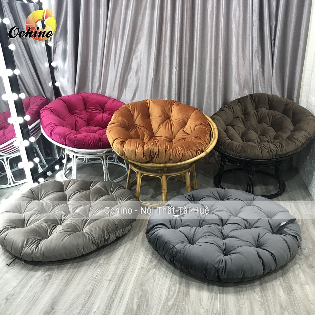 Ghế Nệm Tròn Thư Giãn Papasan Phòng Khách/Phòng Ngủ Phong Cách Bắc Âu ( Ảnh Thật Shop Chụp)