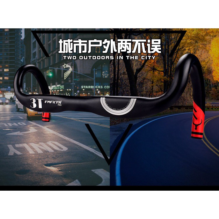 Ghi đông xe đạp road nhôm 3T FMF XTR PRO 420x31.8mm