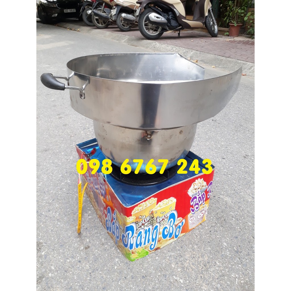 Nồi nổ bắp rang bơ gas 2 van, nồi 30cm