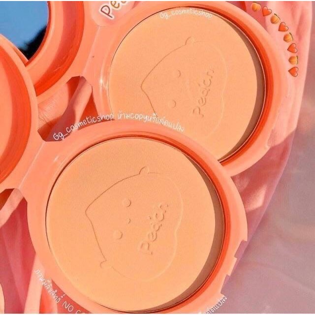 🍑 Phấn Phủ Nén Kiềm Dầu Che Khuyết Điểm Peach Poweder Kiss Bèauty Kèm Bông Phấn Xinh Lắm Nha🍑-Z9-B1T2 | BigBuy360 - bigbuy360.vn