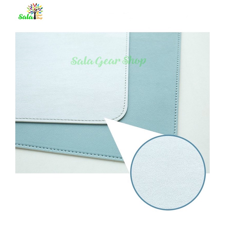 Thảm da Deskpad - Tấm lót bàn làm việc mai viền da PU 2 mặt | sala gear shop