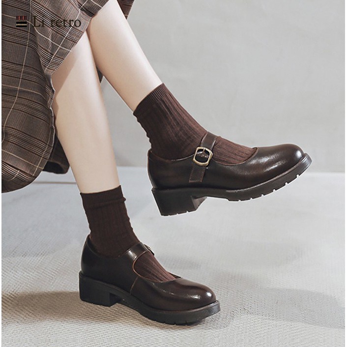 Giày da nữ vintage, Giày nữ da bò thật MZDL shoes - Mary Jane shoes | BigBuy360 - bigbuy360.vn