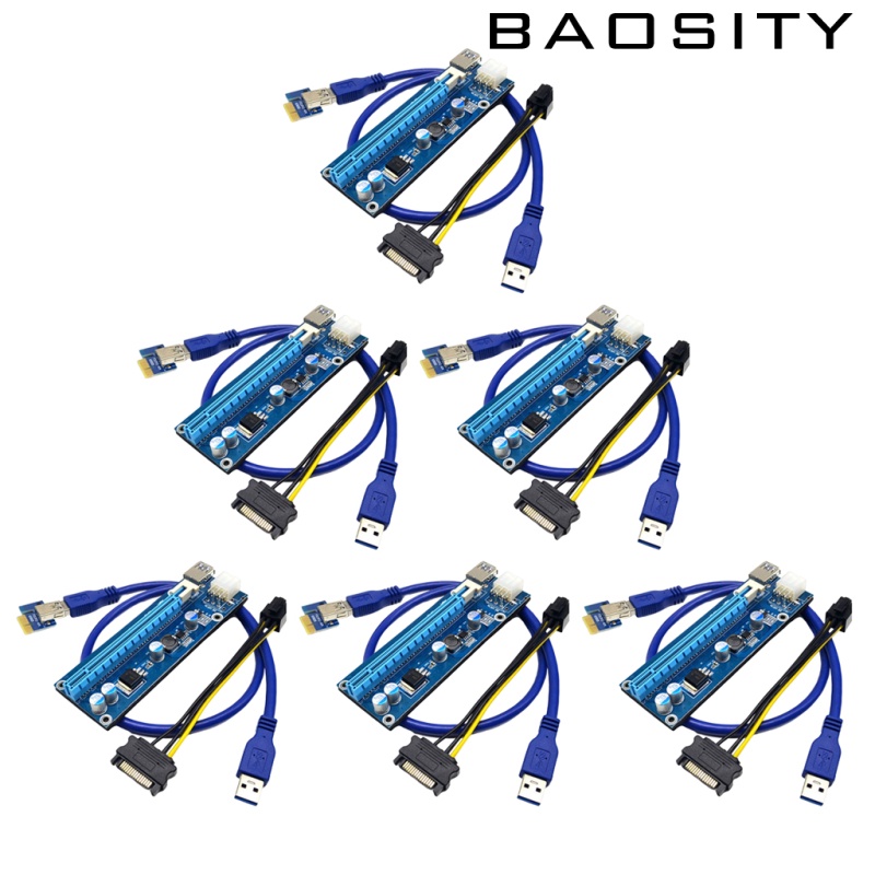 [BAOSITY]Laptop PCI-E 1X to 16X USB3.0 6Pin Graphics Extension Card Adapter Cable