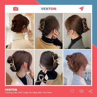 Kẹp Tóc Thiết Kế Hình Bướm Bằng Kim Loại Cho Nữ Phong Cách Hàn Quốc