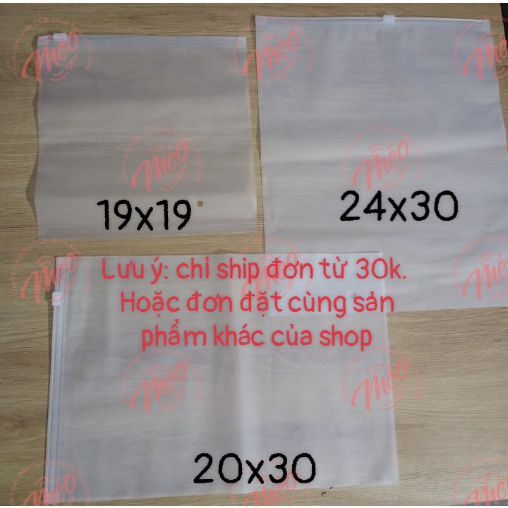 [Méo Store] Túi Zip bảo quản album loại dày (đục) nhiều size (Ship đơn từ 30k)