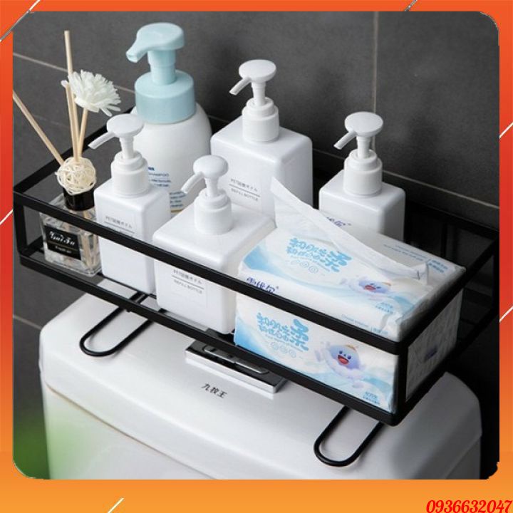 Kệ sắt để đồ sau bồn cầu 1 tầng siêu gọn ⚡FREESHIP EXTRA⚡ cho toilet được gọn gàng, giao màu ngẫu nhiên