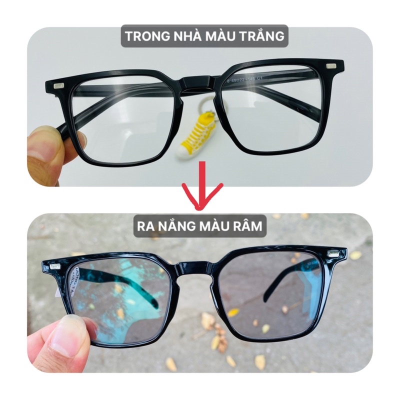 Kính cận đổi màu UV400, phản quang cao cấp