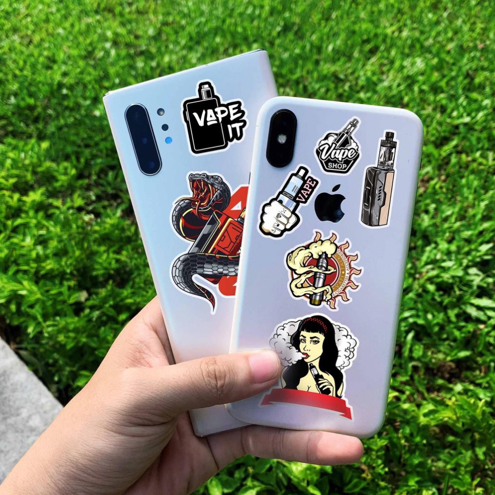 [Set 50+] Sticker Khói | Dán Nón Bảo Hiêm, Điện Thoại, Laptop, Bình Nước...Chống Nước, Chống Bay Màu