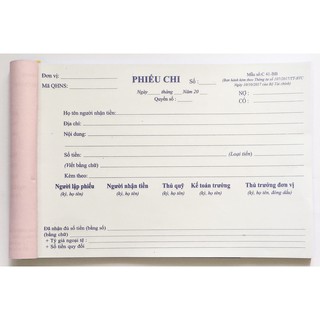 Phiếu thu/ Phiếu Chi Hành Chính 3 Liên 150 tờ (Combo 10 cuốn)