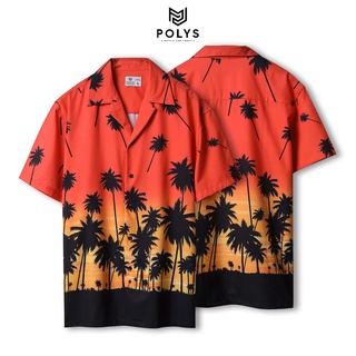 Áo sơ mi nam POLYS áo sơ mi tay ngắn họa tiết Sunset Sky