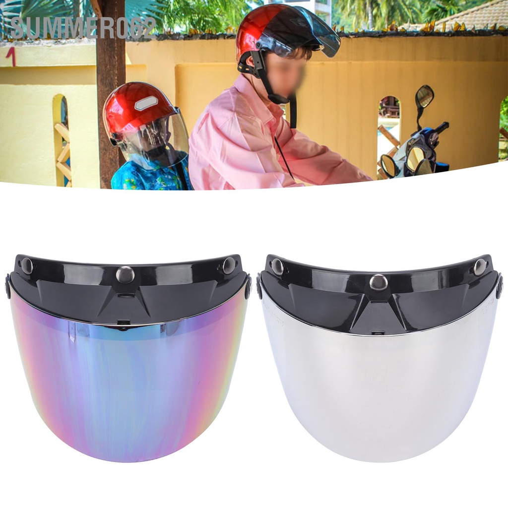 Summer062 Ống kính mũ bảo hiểm xe máy Nút kim loại có thể tháo rời Bảo vệ tia cực tím điều chỉnh