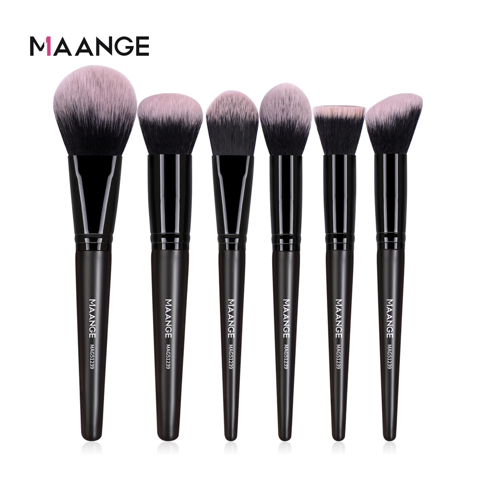 MAGEFY 6 Piece Professional Soft Bristle Makeup Brush Set