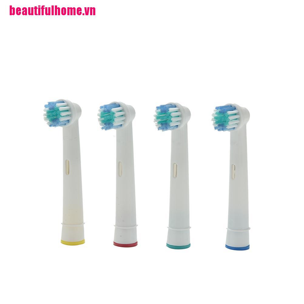 (Hàng Mới Về) Set 4 Đầu Bàn Chải Đánh Răng Chạy Điện Eb17-4 Thay Thế Cho Braun Oral B