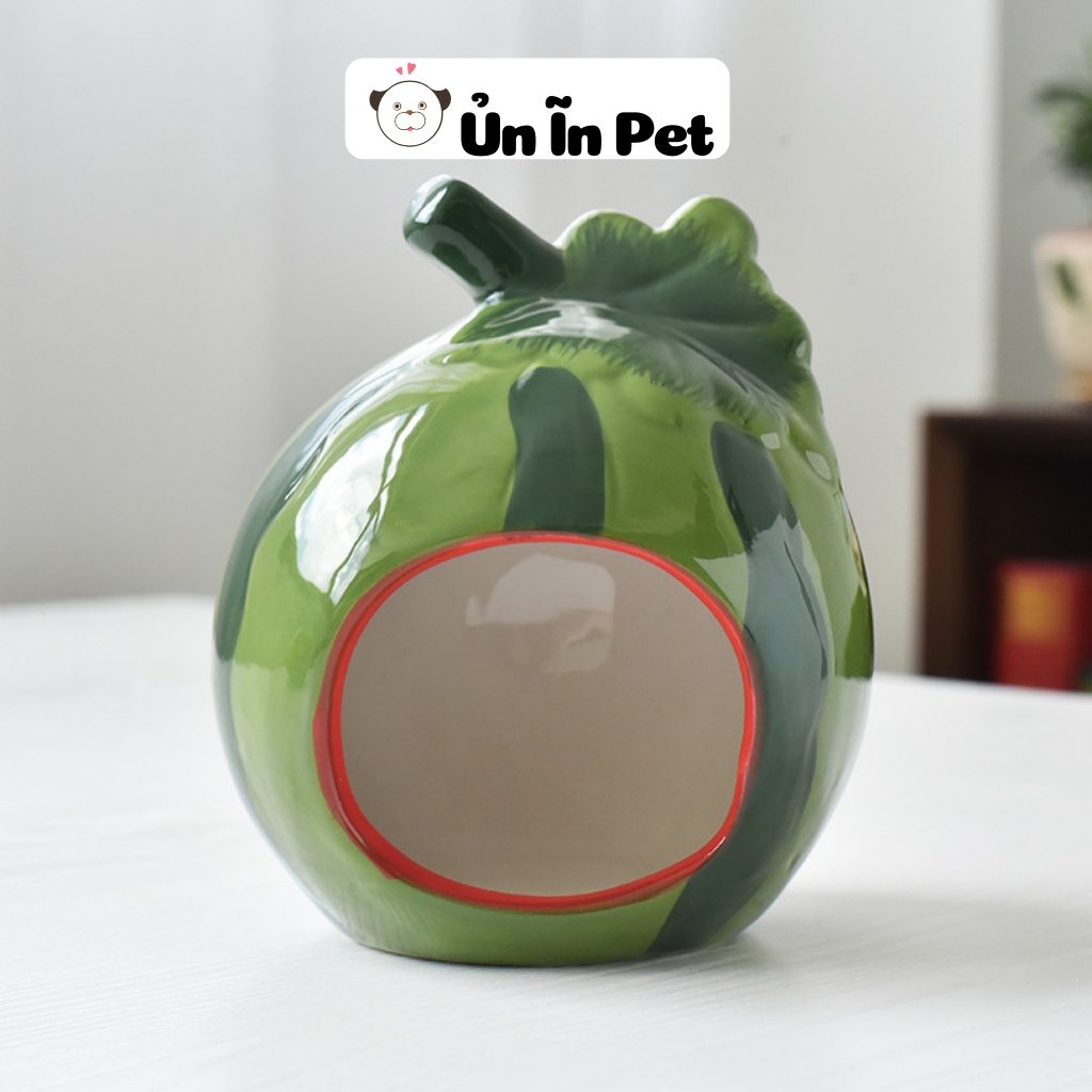 Nhà ngủ sứ hamster, DƯA HẤU siêu mát, dễ thương