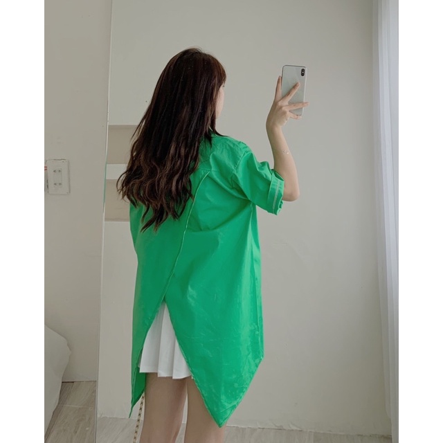Áo sơ mi xẻ lưng 916