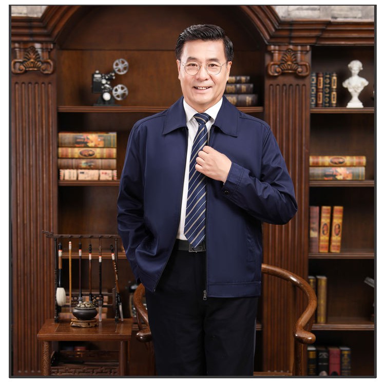 Áo Khoác Nam Trung Niên Cổ Bẻ Trang Trọng Ảnh Thật | BigBuy360 - bigbuy360.vn