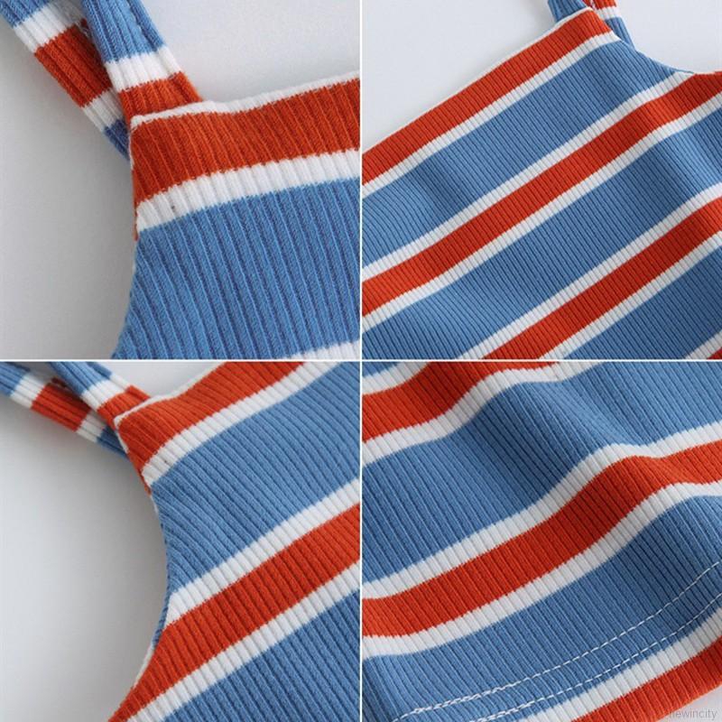 Áo hai dây chất liệu cotton phong cách Hàn Quốc xinh xắn dành cho bé gái