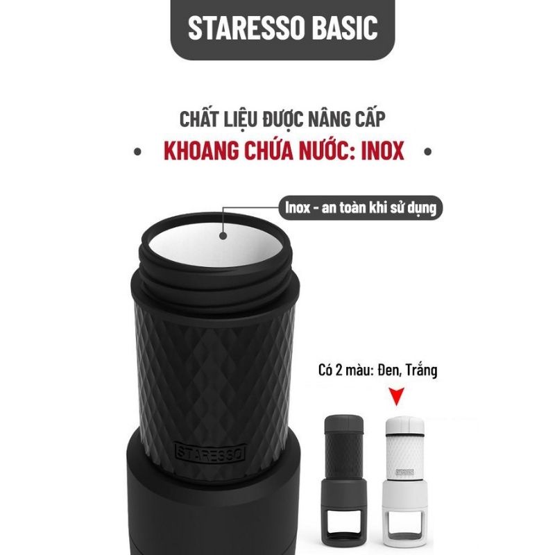 Máy pha cà phê Staresso campoutvn staresso basic du lịch cắm trại máy pha cafe cầm tay campout