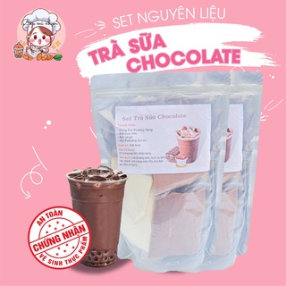 SET NGUYÊN LIỆU PHA TRÀ SỮA CHOCOLATE (32 - 35ly) - NGUYÊN LIỆU BẾP MI NHON