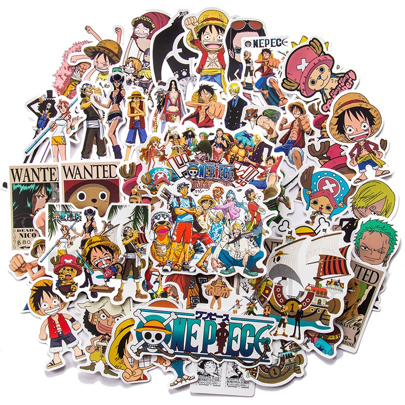Nhân Vật One Piece Độc Đáo Sáng Tạo Sticker Dán Trang Trí Hình Thuyền Buồm  Độc
