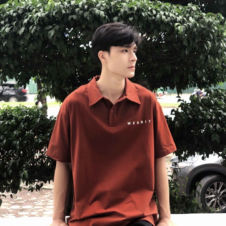 Áo polo unisex WEARIT chất liệu cotton co dãn 4 chiều, kiểu dáng form rộng basic nam nữ