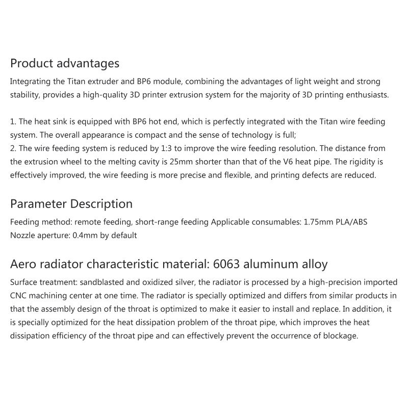 Khối Tản Nhiệt 1 75mm Cho Máy Đùn Tita Aero