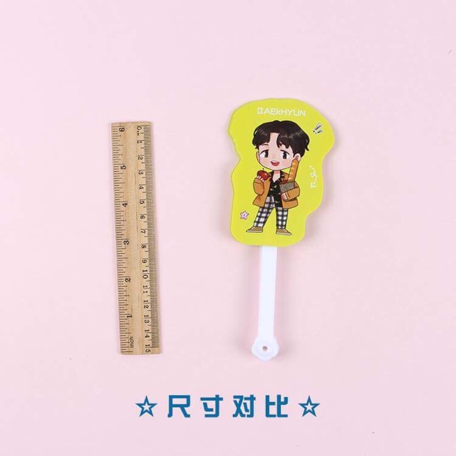 Quạt EXO, quạt nhựa chibi EXO