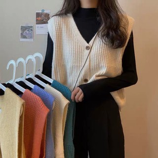 Áo gile ulzzang/ Áo gile len