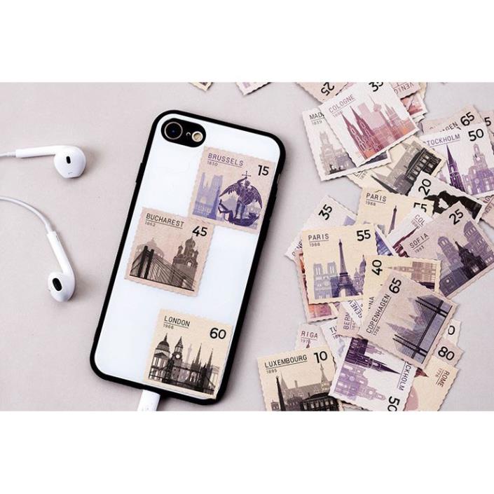 Bộ 45 Sticker Tem Thư Cổ Điển E55