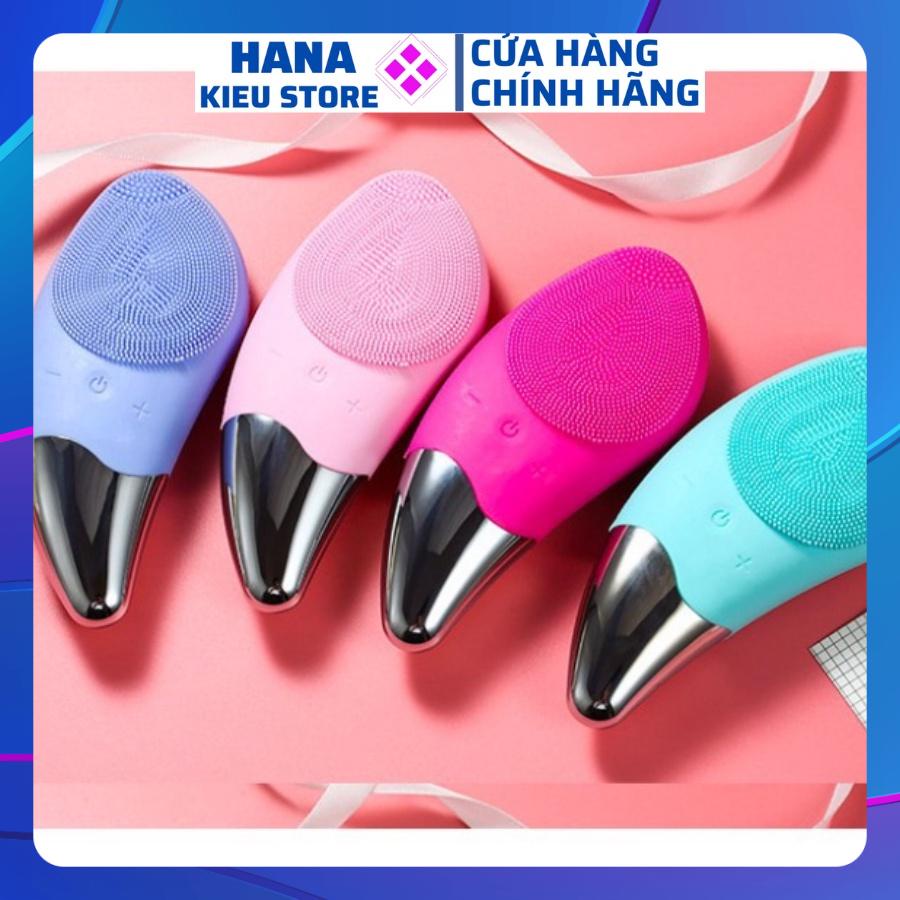 Máy rửa mặt cầm tay mini  SONIC FACIAL silicon 3 trong 1 sạch sâu nâng cơ siêu âm chống nuớc
