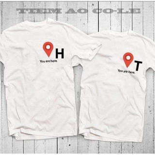 áo đôi in tên theo yêu cầu ( có ảnh thật ), vải cotton loại 1