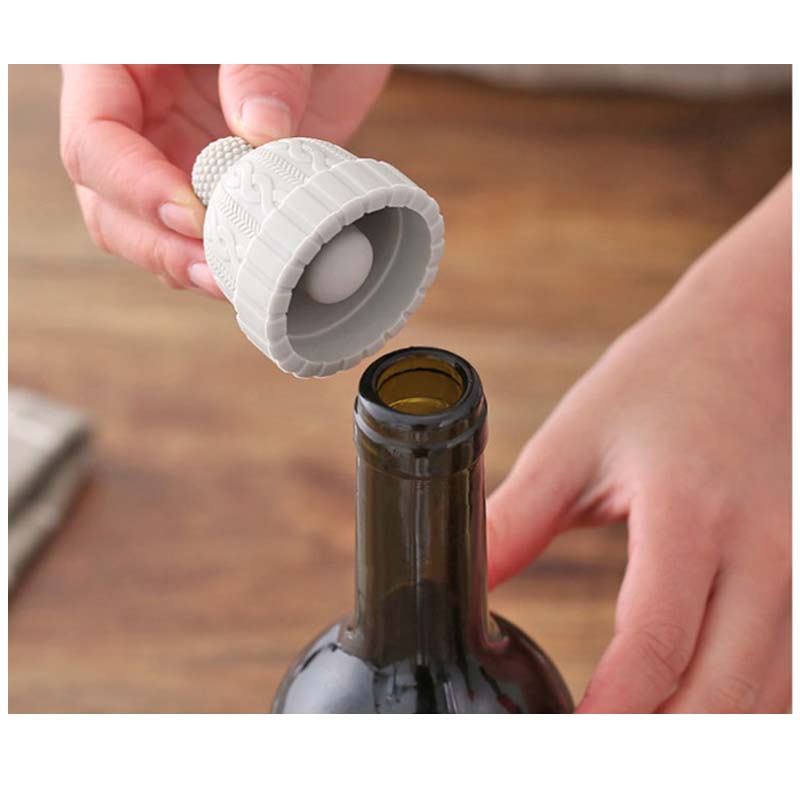 Nắp Đậy Chai Rượu Bằng Silicone Hình Nón Bảo Quản Tái Sử Dụng