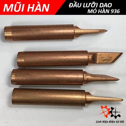 Mũi hàn đồng lưỡi dao cho tay hàn mỏ hàn 936